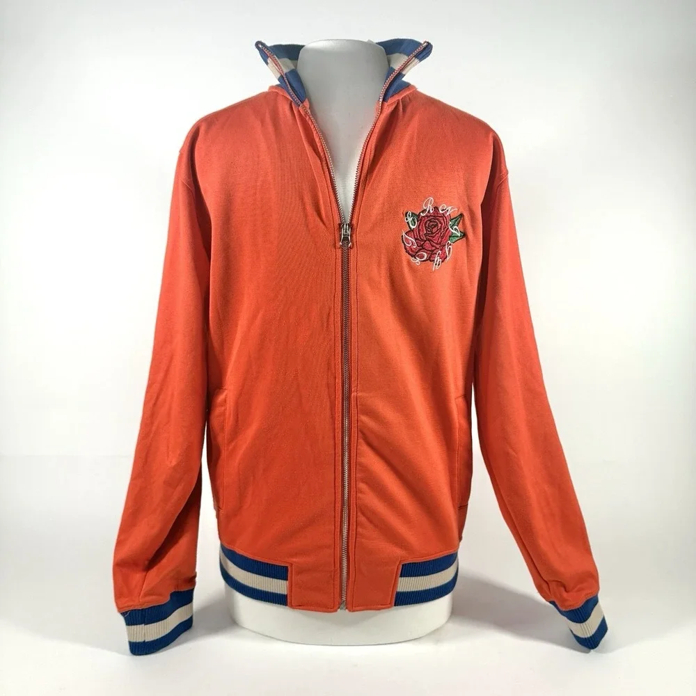 Vintage 1996 New York Varsity‎ Jacket Mens M Embroidered Tiger & Rose Streetwear